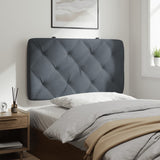 Headboard Cushion Dark Grey 90 cm Velvet - Top-Down View