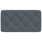 Headboard Cushion Dark Grey 90 cm Velvet - 45-Degree Angle