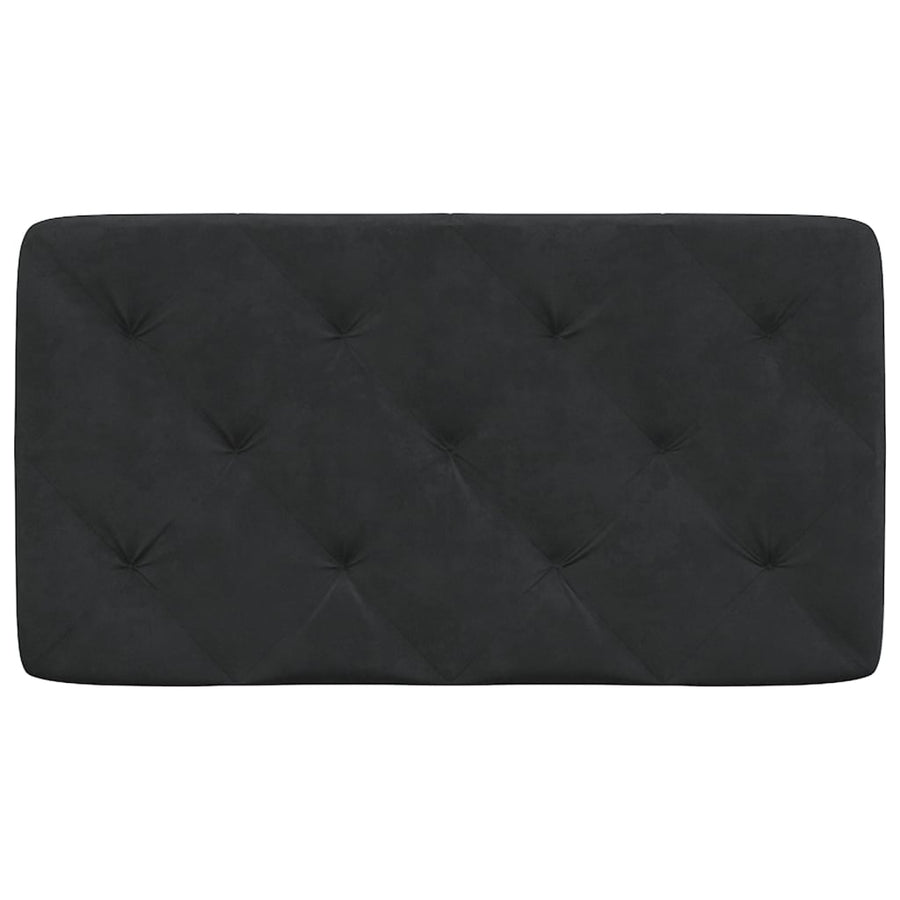 Headboard Cushion Black 90 cm Velvet