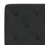 Headboard Cushion Black 90 cm Velvet - Low Angle