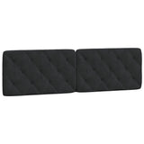 Headboard Cushion Black 180 cm Velvet - Front View