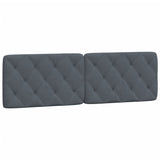 Headboard Cushion Dark Grey 153 cm Velvet - Front View