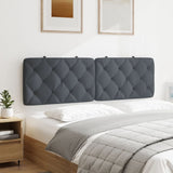 Headboard Cushion Dark Grey 153 cm Velvet - Top-Down View