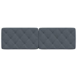 Headboard Cushion Dark Grey 153 cm Velvet