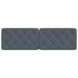 Headboard Cushion Dark Grey 153 cm Velvet - 45-Degree Angle