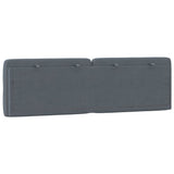 Headboard Cushion Dark Grey 153 cm Velvet
