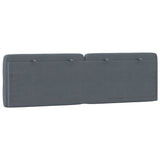 Headboard Cushion Dark Grey 153 cm Velvet - Close-Up Angle