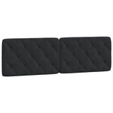 Headboard Cushion Black 153 cm Velvet - Front View