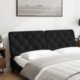 Headboard Cushion Black 153 cm Velvet - Side View