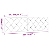 Headboard Cushion Black 153 cm Velvet - Extra Image