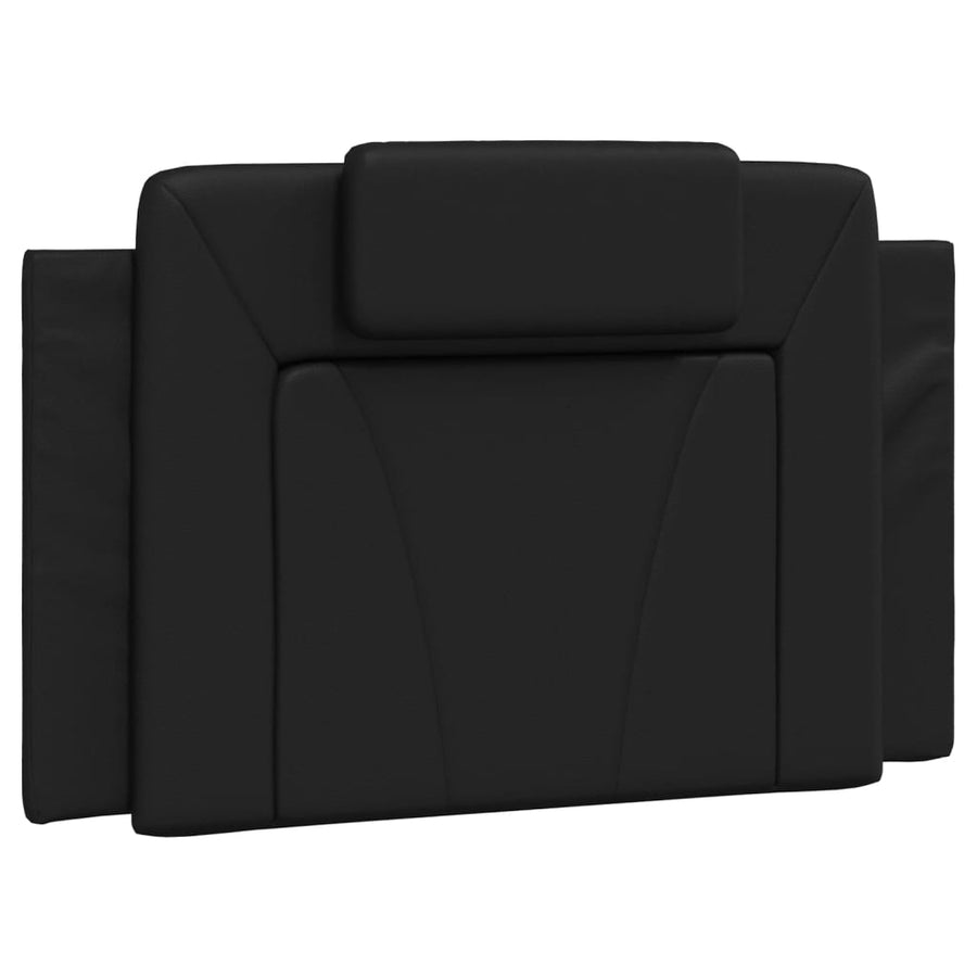 Headboard Cushion "Viana" Black 90 cm Faux Leather