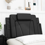 Headboard Cushion "Viana" Black 90 cm Faux Leather