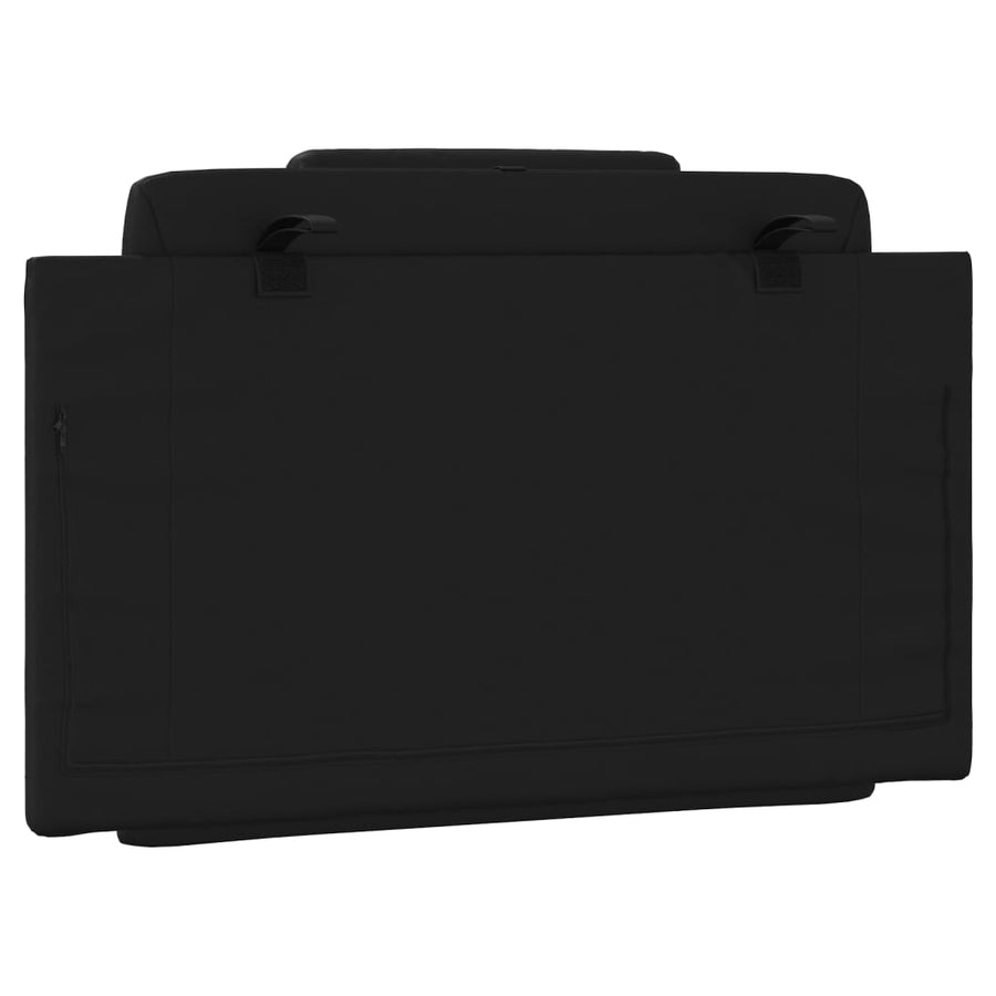 Headboard Cushion "Viana" Black 90 cm Faux Leather