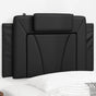 Headboard Cushion "Viana" Black 90 cm Faux Leather