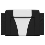 Headboard Cushion "Viana" Black and White 90 cm Faux Leather