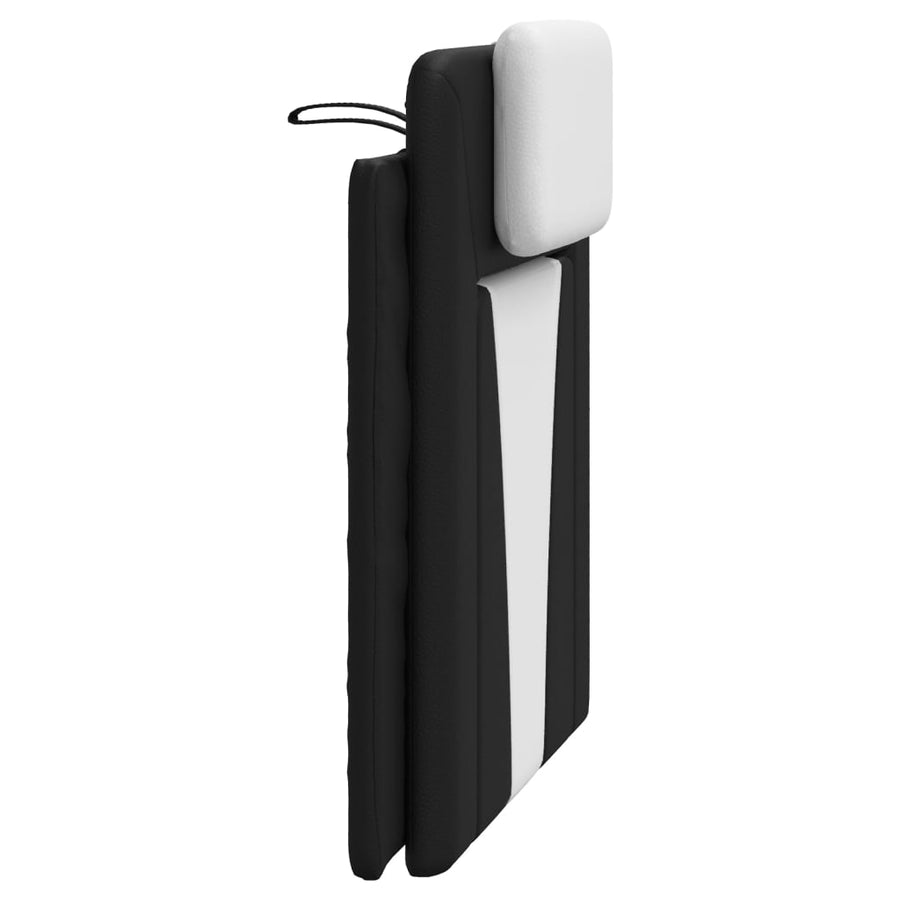 Headboard Cushion "Viana" Black and White 90 cm Faux Leather
