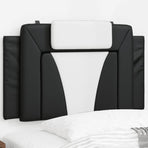 Headboard Cushion "Viana" Black and White 90 cm Faux Leather