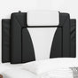 Headboard Cushion "Viana" Black and White 90 cm Faux Leather