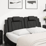 Headboard Cushion "Viana" Black 137 cm Faux Leather