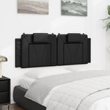 Headboard Cushion "Viana" Black 137 cm Double Faux Leather