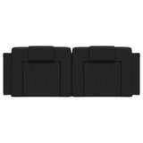 Headboard Cushion "Viana" Black 137 cm Double Faux Leather