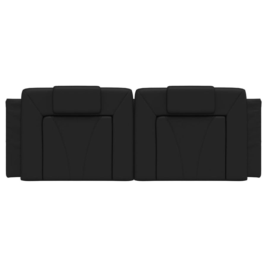 Headboard Cushion "Viana" Black 137 cm Faux Leather