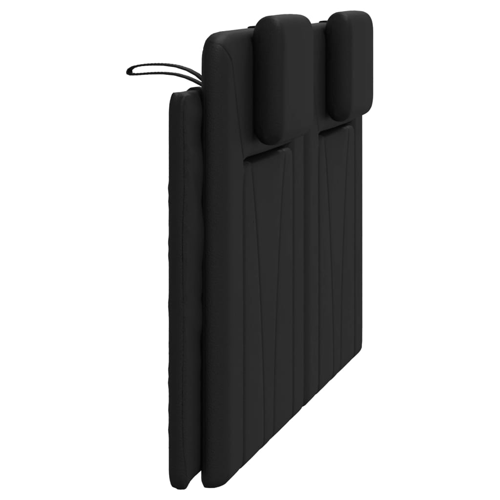 Headboard Cushion "Viana" Black 137 cm Double Faux Leather
