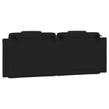Headboard Cushion "Viana" Black 137 cm Double Faux Leather