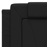 Headboard Cushion "Viana" Black 137 cm Double Faux Leather
