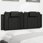 Headboard Cushion "Viana" Black 137 cm Faux Leather
