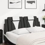 Headboard Cushion "Viana" Black and White 137 cm Faux Leather