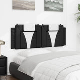Headboard Cushion "Viana" Black and White 137 cm Double Faux Leather