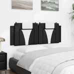 Headboard Cushion "Viana" Black and White 137 cm Faux Leather