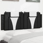 Headboard Cushion "Viana" Black and White 137 cm Faux Leather