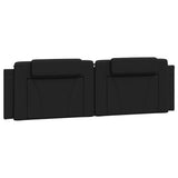 Headboard Cushion "Viana" Black 180 cm Faux Leather
