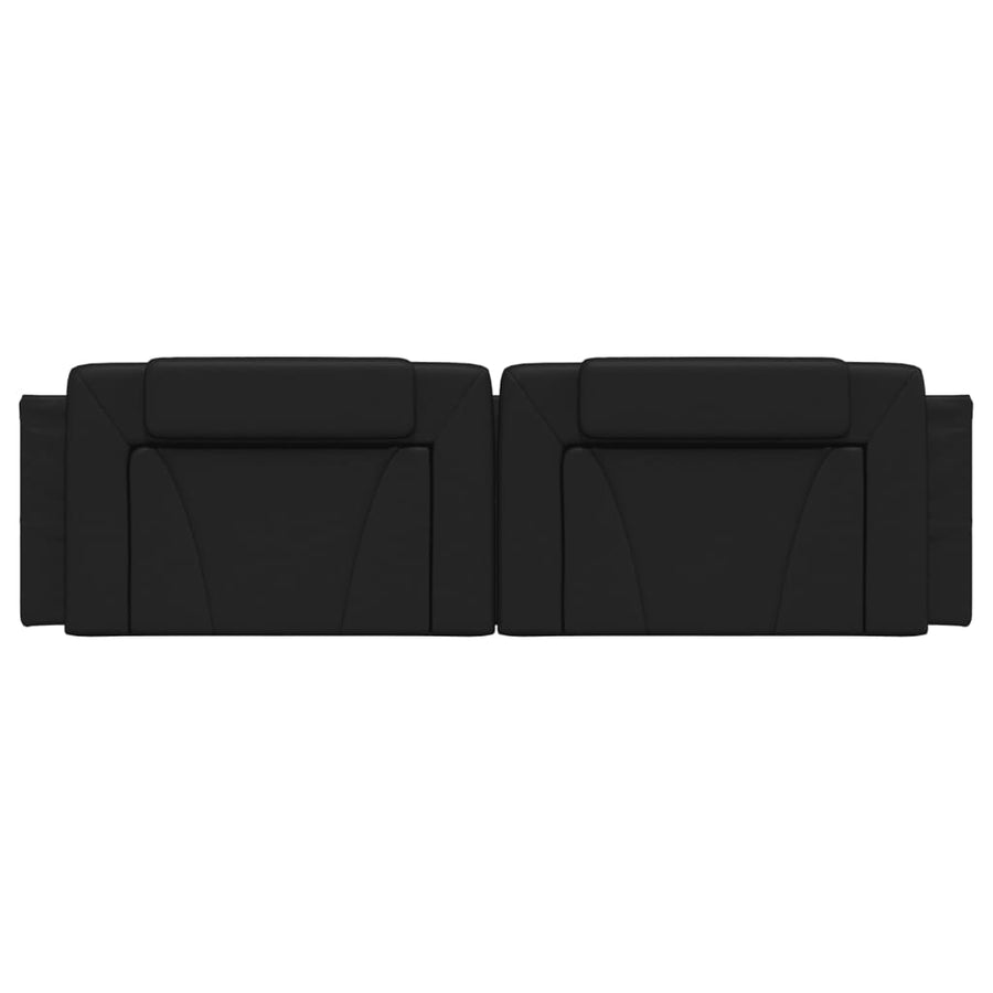 Headboard Cushion "Viana" Black 180 cm Faux Leather