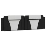 Headboard Cushion "Viana" Black and White 180 cm Faux Leather