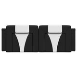 Headboard Cushion "Viana" Black and White 153 cm Faux Leather