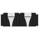 Headboard Cushion "Viana" Black and White 153 cm Faux Leather