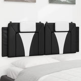 Headboard Cushion "Viana" Black and White 153 cm Faux Leather