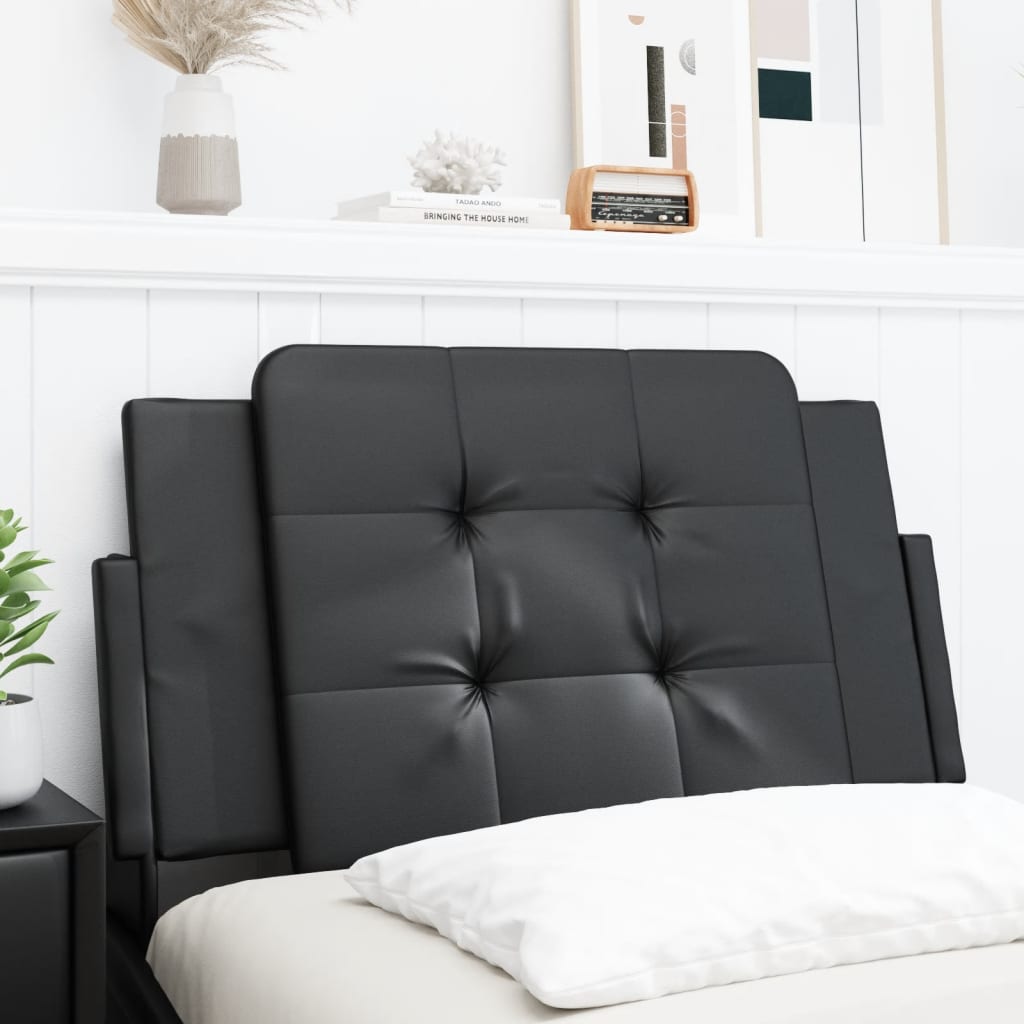 Headboard Cushion "Zadar" Black 90 cm Faux Leather