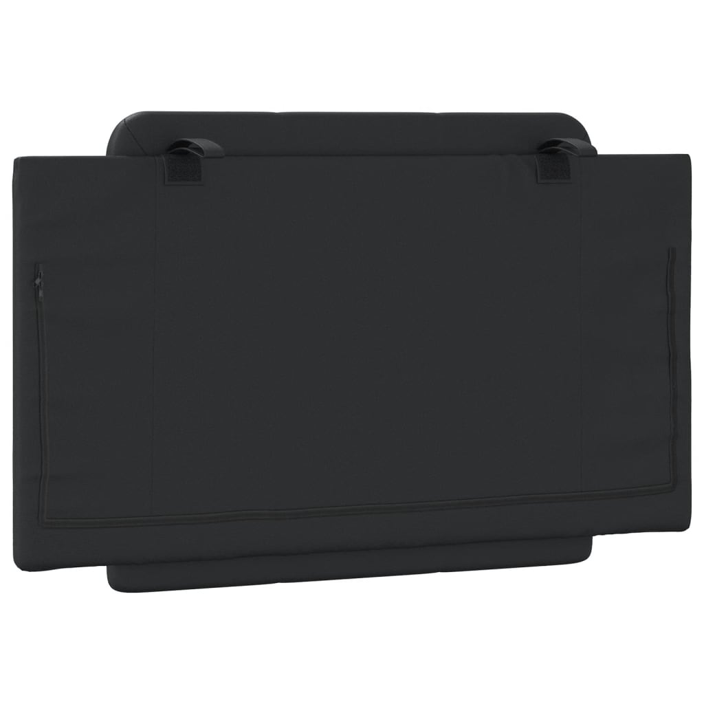 Headboard Cushion "Zadar" Black 90 cm Faux Leather