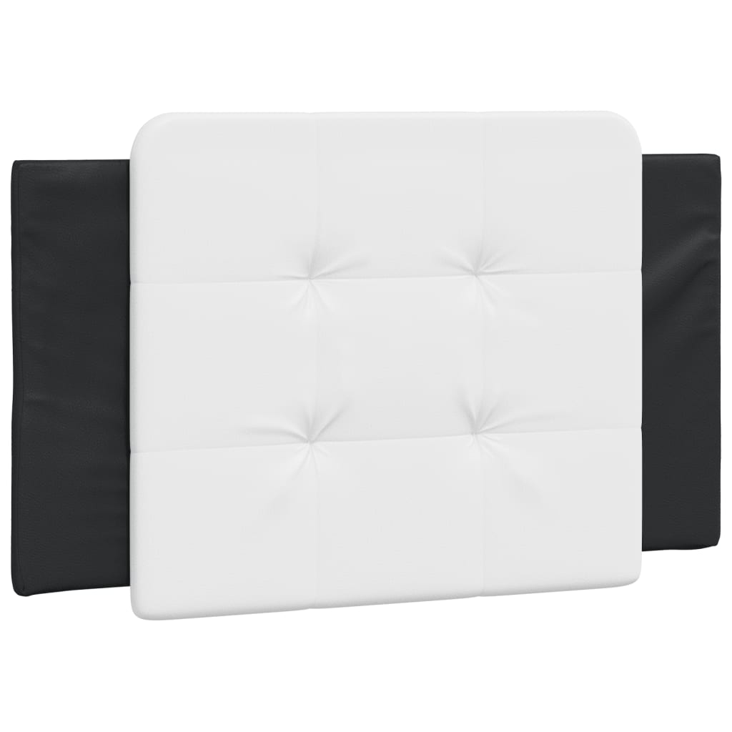 Headboard Cushion "Zadar" Black and White 90 cm Faux Leather