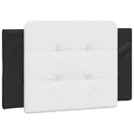 Headboard Cushion "Zadar" Black and White 90 cm Faux Leather