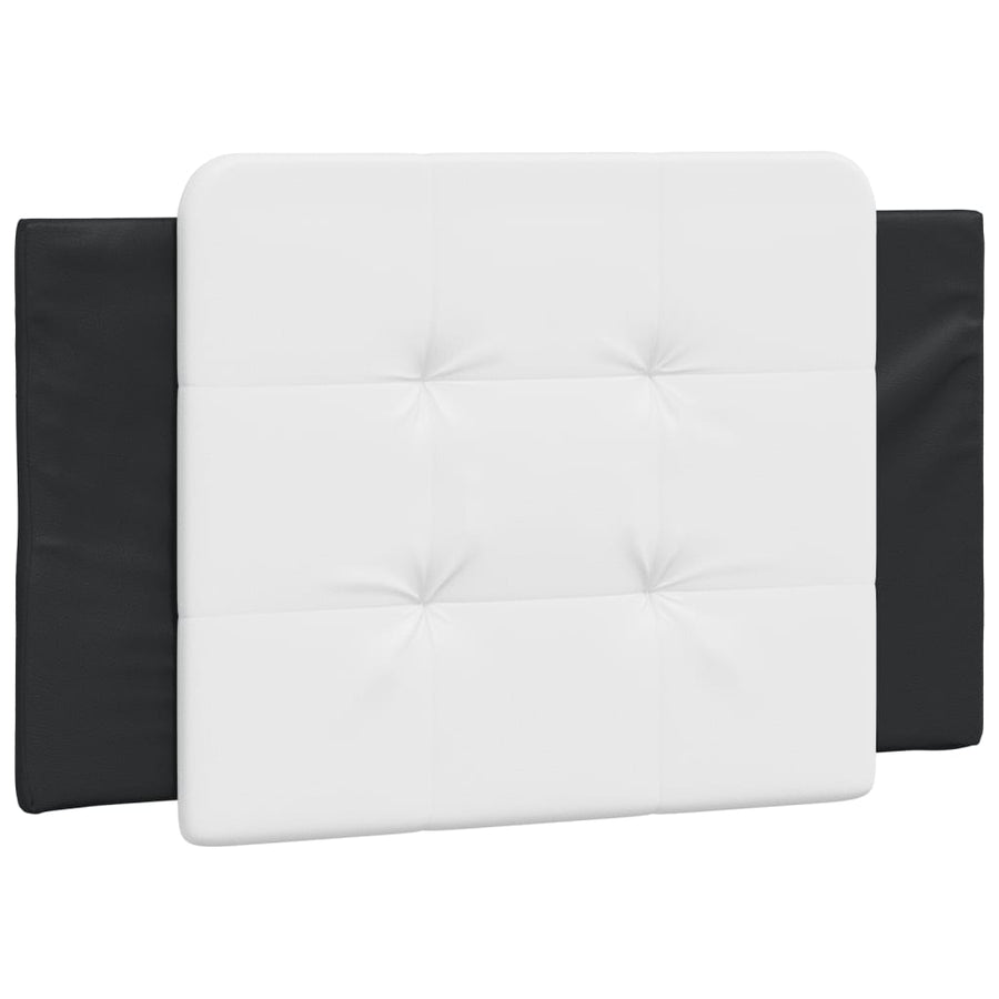 Headboard Cushion "Zadar" Black and White 90 cm Faux Leather