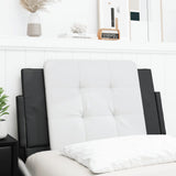 Headboard Cushion "Zadar" Black and White 90 cm Faux Leather