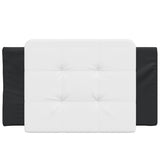 Headboard Cushion "Zadar" Black and White 90 cm Faux Leather