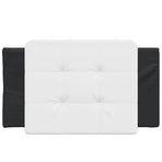 Headboard Cushion "Zadar" Black and White 90 cm Faux Leather