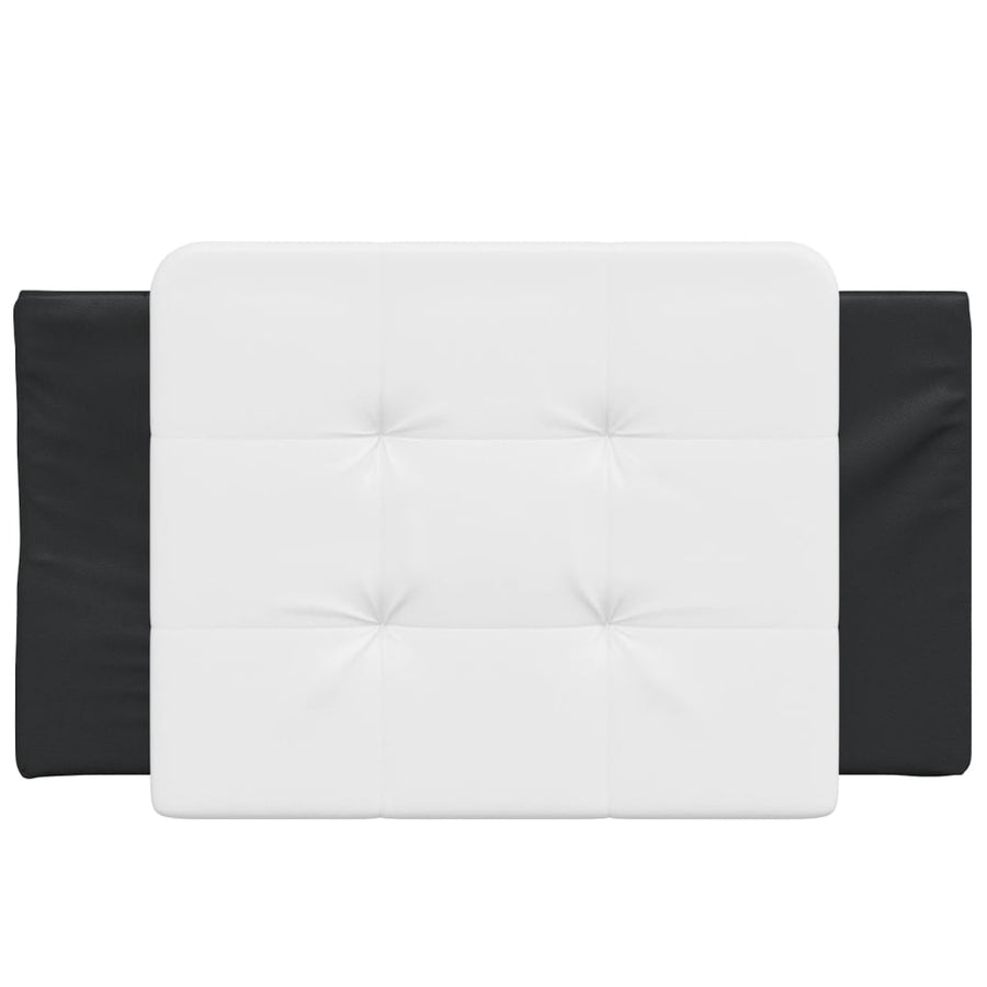 Headboard Cushion "Zadar" Black and White 90 cm Faux Leather