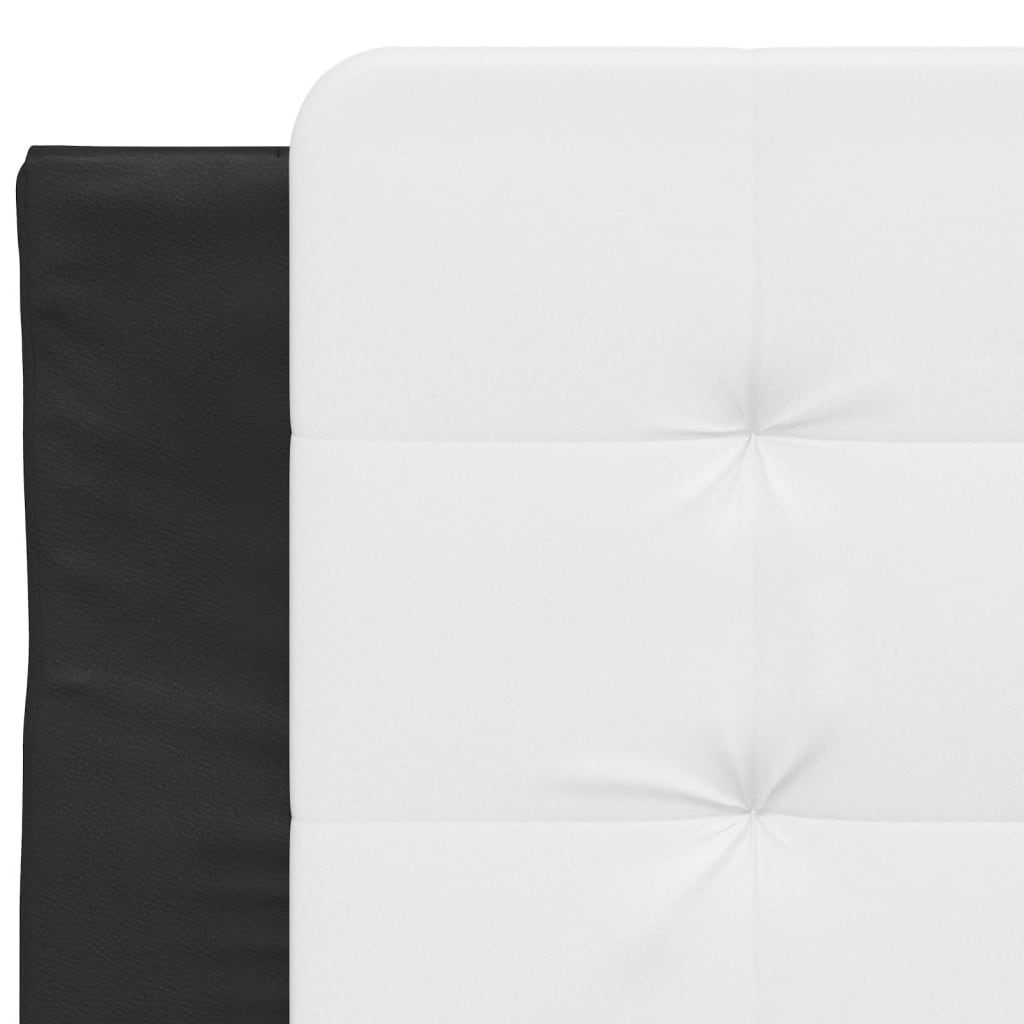 Headboard Cushion "Zadar" Black and White 90 cm Faux Leather